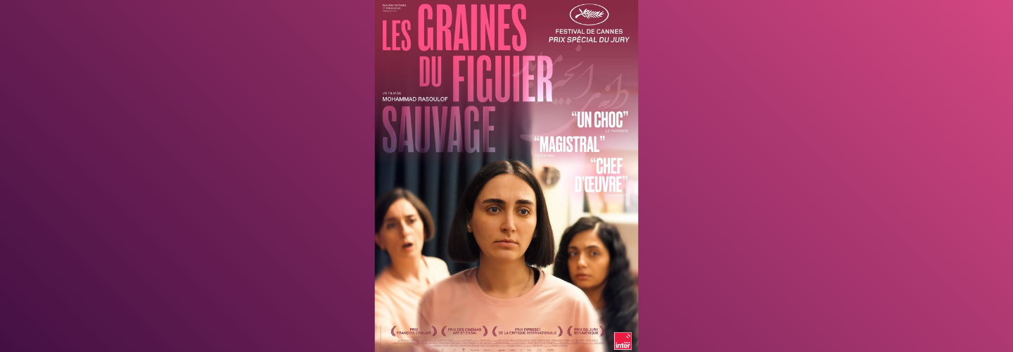 Affiche du film, représentant trois visages de femmes
